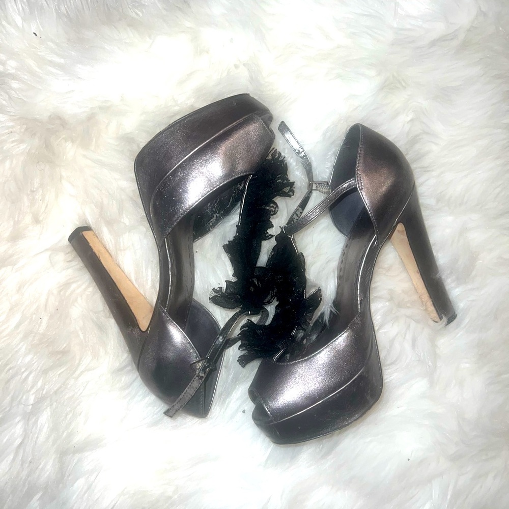 Bebe/Amaya leather heels with lace